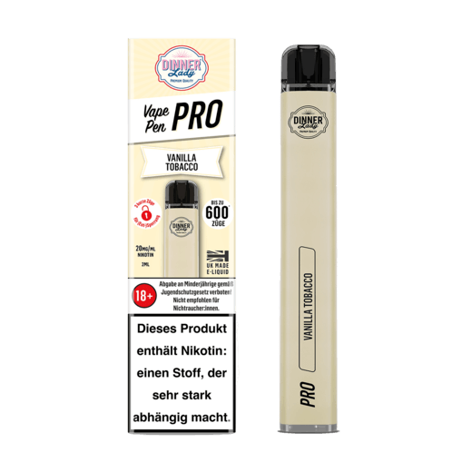 Dinner Lady Vape Pen Pro Vanilla Tobacco 600