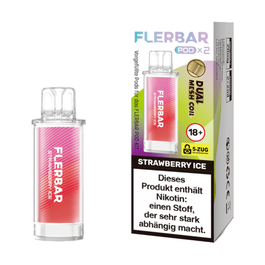 Flerbar 2er Pods Strawberry Ice